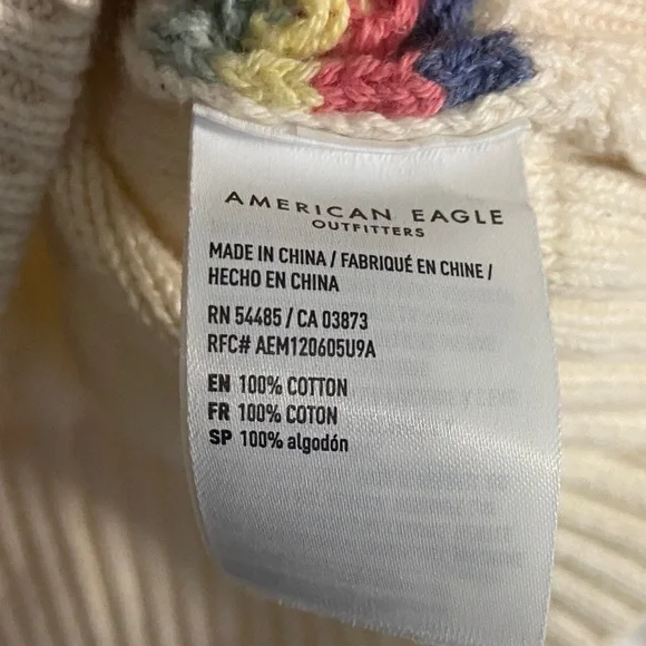 American Eagle Multicolor Crochet Tank Top - Picture 3 of 5